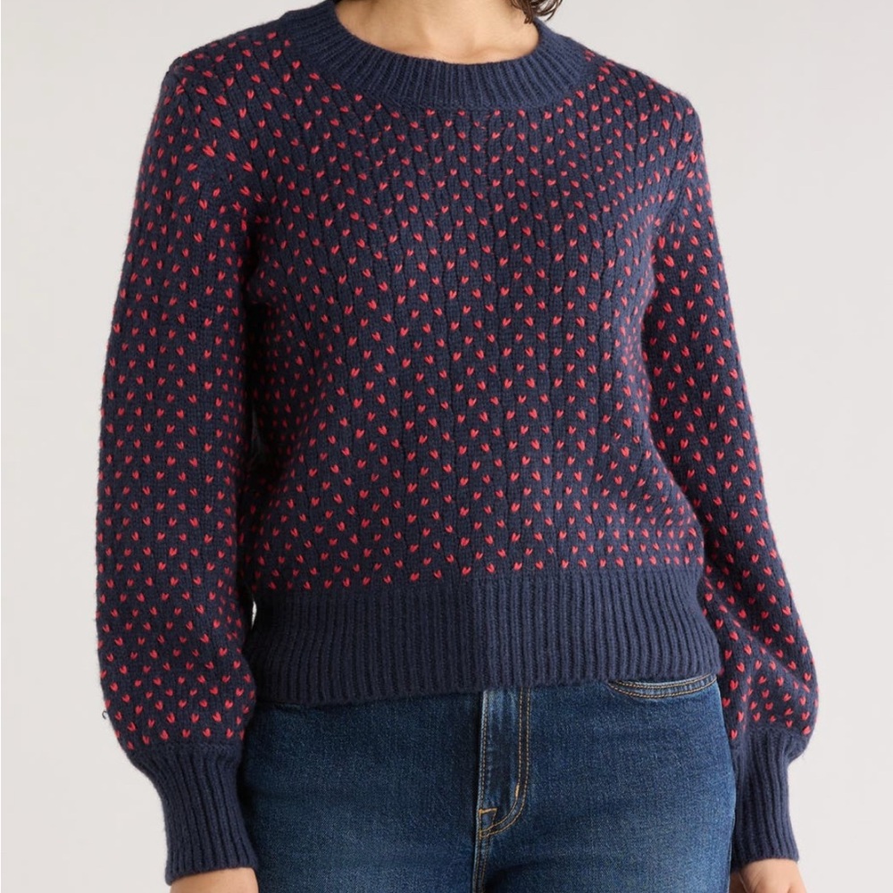 Marine Layer Navy and Red Women's Sweater